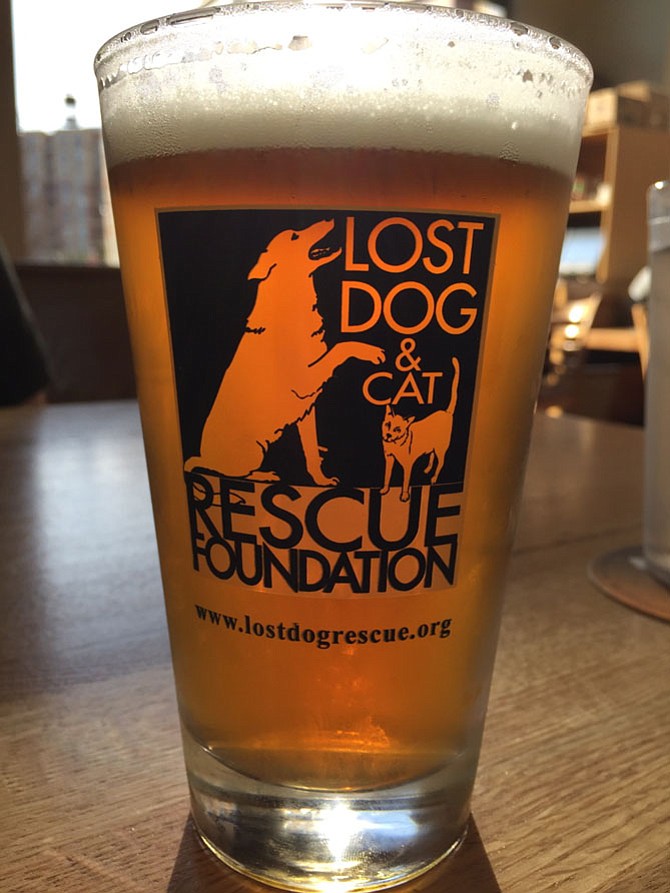 Alpine Brewing’s Mandarin Nectar is a sweeter beer that’s light enough to enjoy with a pizza or sandwich at Lost Dog Café.
