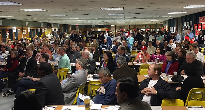 More than 300 voters attended a Fairfax County Republican Committee straw poll and candidate forum on March 25, according to FCRC executive director Eric Johnson. The event was held at Robinson Secondary School.