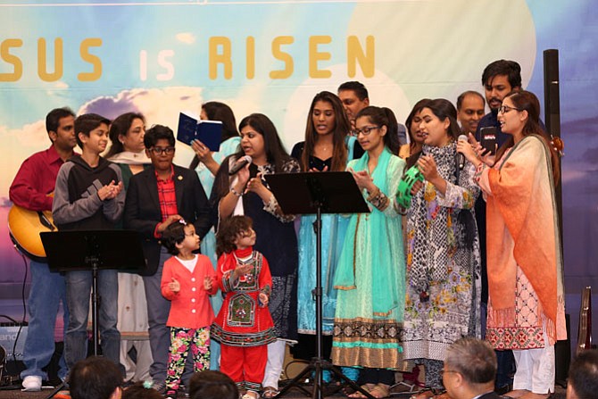 At the 2017 International Easter Banquet in Herndon, more 350 adults and 50 children attended from 48 countries. A group from Reston Bible Church prepared Easter eggs and coordinating the egg hunt, ESOL directors from several locations helped with communications, and individuals from the Open Door Presbyterian Church participated as well.