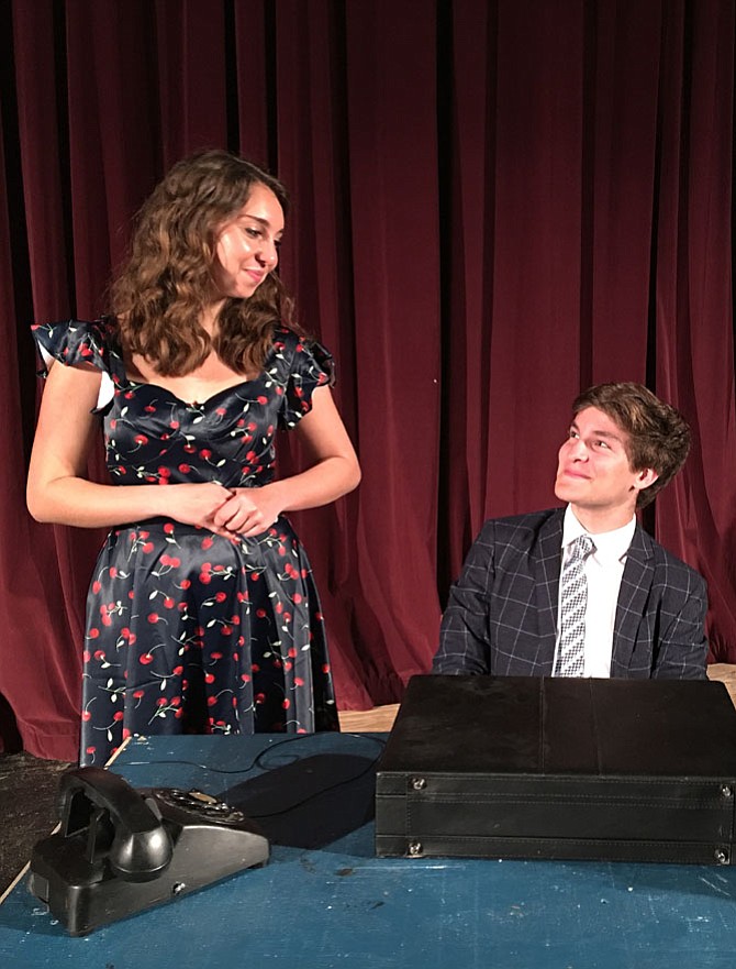 Caroline Woodson and Evan Belsky play the leads in Chantilly’s “How to Succeed in Business without Really Trying.”