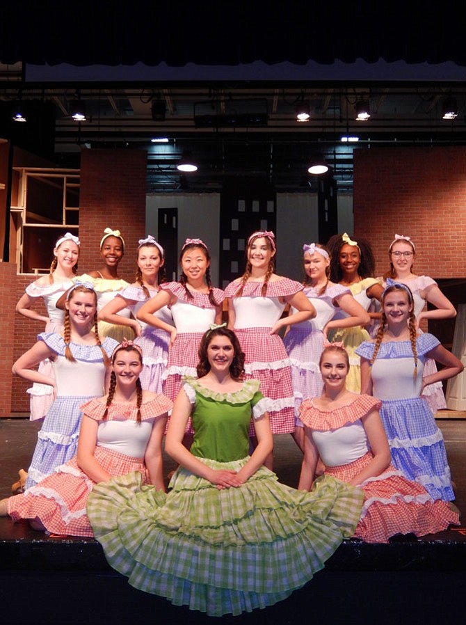 The girls from The Hot Box nightclub in Fairfax High’s upcoming musical, “Guys and Dolls.”