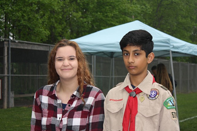 Yasmine Akl of Westfields High School sang the National Anthem, and Jaidey Mehta led the fans in the Pledge of Allegiance.