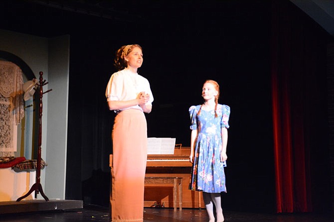 Left, Good Shepherd Players newcomer Jen Drake of Ashburn joins Ava McKay of Fairfax Station (right) in the Players’ production of “The Music Man.”