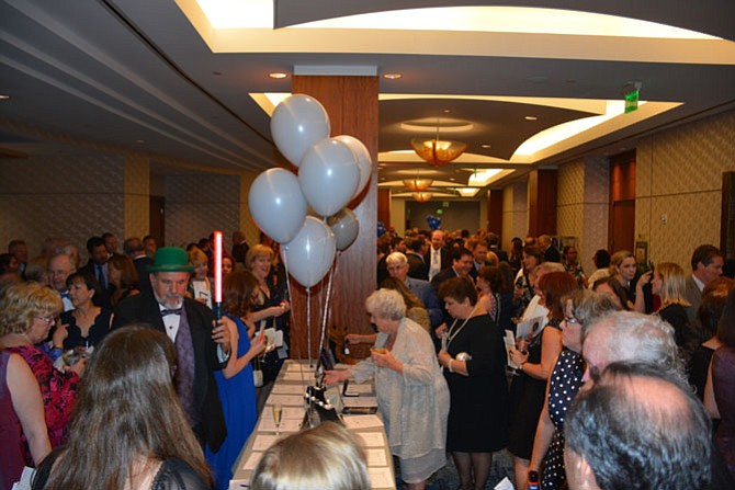 The Good Shepherd Housing gala began with a silent auction and cocktails, before guests proceeded into the ballroom for the dinner program.