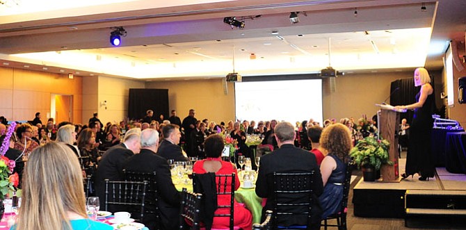 UCM’s recently appointed Executive Director Alison DeCourcey  addresses Gala attendees during the event’s dinner.