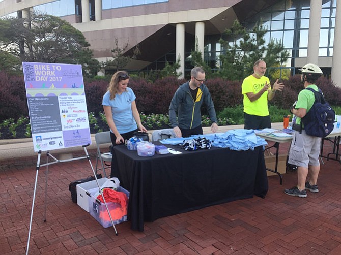 As well as offering free safety equipment to bikers, multiple raffles were held at the Government Center pit stop.