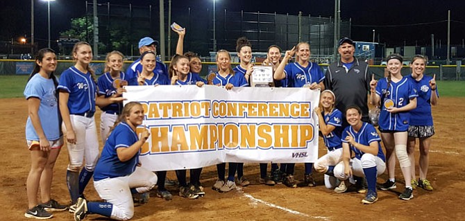 From left are Allison Thompson, Grace Moery, Jennavieve Miller, back left: Assistant Coach Kara Davis, Claire Davidson, Hailey Baldwin, Madison Kimberlin, Assistant Coach Lee Harrington, Charlotte Krell, Natalie Lerner, Avery O'Connor, Micaela Neulight, Kayla Congleton, Caroline Bowman, Head Coach Craig Maniglia, Farrin McMaster, and Assistant Coach Hannah O'Neil.
