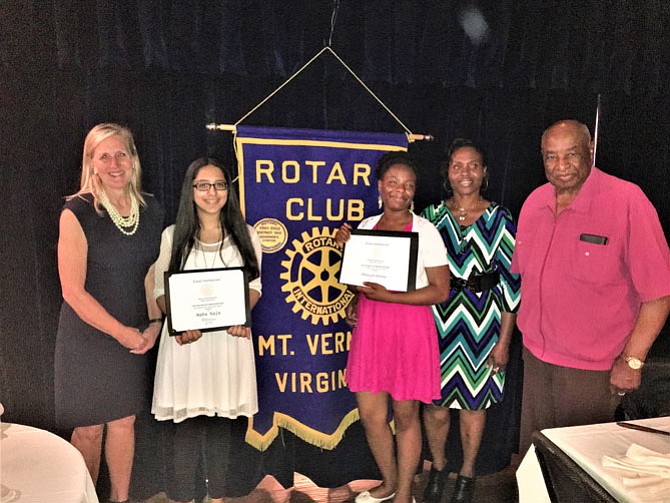 From left are Peggy White, Maha Raja, Maryam Amosu, Adenike Amosu, and D.R. Butler. Not pictured is second runner up, Rahma Qumor.  