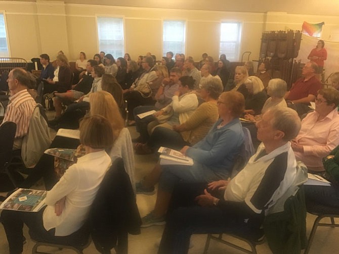Residents voiced concerns about Fairlington Presbyterian Church’s proposed affordable housing project at a May 23 community meeting.