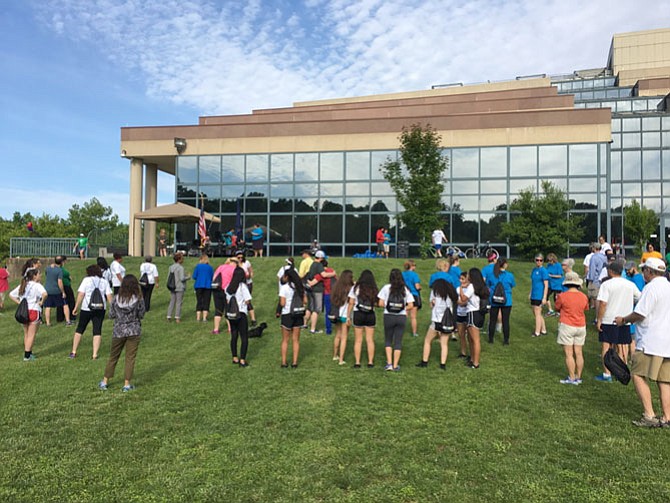 Hundreds gathered Saturday morning on the south lawn of the Fairfax County Government center to participate in the Just Ask Walk/Run for Freedom.