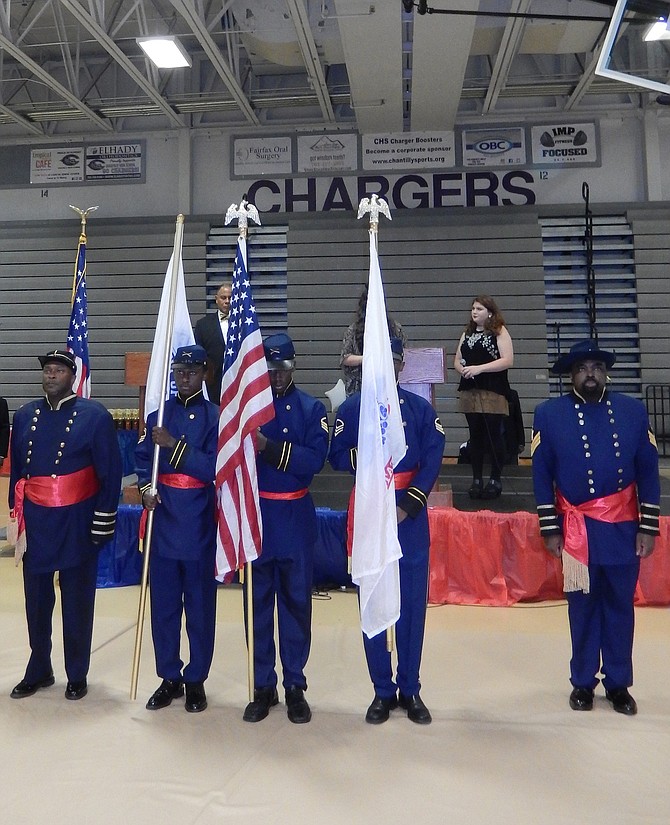 The Rough Riders Junior Buffalo Soldiers color guard of Mount Olive Baptist Church opened Saturday’s CPMSAC awards ceremony.