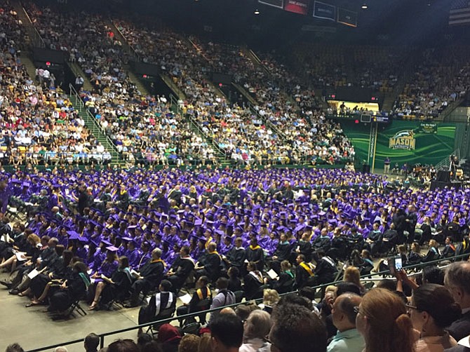 More than 700 Lake Braddock seniors graduate together in the Eaglebank arena.