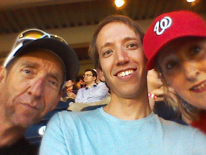 Carla, Rob and Chris Aaront at the annual baseball game between Capitol Hill legislators.