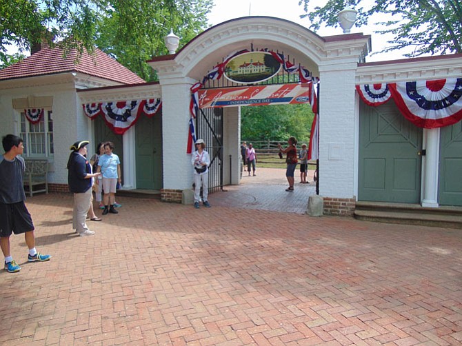 The entrance to the Estate of President General George Washington July 4.