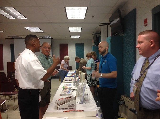 At the police table, discussions about identity theft were just one of the items of interest for Mount Vernon seniors.