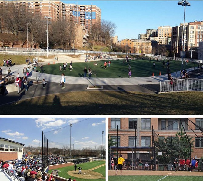 Parks in use in Arlington.