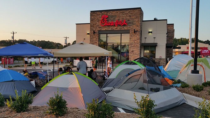 Camping out at new Chick-fil-A stores has become the norm, since free sandwiches are part of the deal, and the new Burke location promises to be no different. On Wednesday, July 26, campers will gather at 5815 Burke Centre Parkway, for the grand opening the next morning on June 27. The grand opening events also will include the opportunity for campers to package 10,000 meals which will be given to a local charity while the community is invited to donate children’s books to a local organization. Read the complete rules at thechickenwire.chick-fil-a.com/News/Future-Openings.