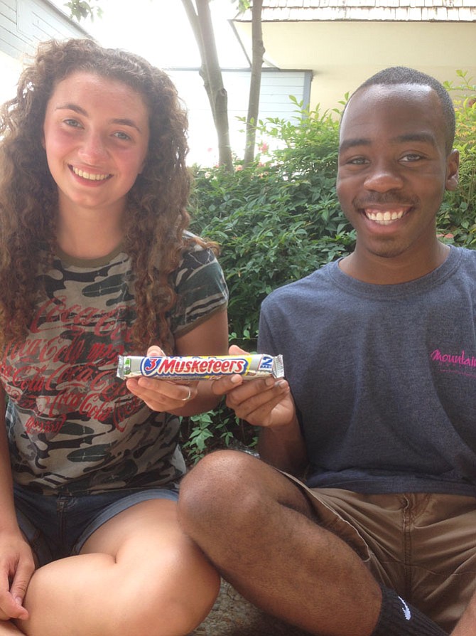 Audrey Wever and Rodney Wrice were throwing shine, via candy bars at West Springfield High School.