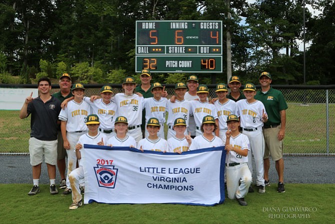 Front row - Sammy Dorris, Bennett Zippel, Jake Gupton, Will Sharp, Kyle Pilc, Garrett Quimby; second row - Nick Castrilli, Joe Humphreys, Ryan Conmy, Brody Shawn, Nathan DeWitte, Michael Lavanga, Antonio Marcucci, Drew Norton; and third row - Coaches Matthew Dorris, Chuck Gupton, Andy Norton, Bob Pilc, Dale Dorris, and Tony Castrilli.