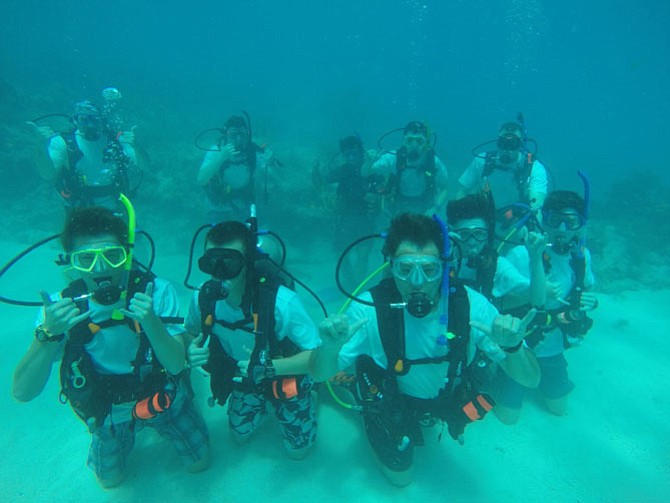 Seven Scouts flew to Florida to sail and scuba-dive the Florida Keys on a BSA Sea Base adventure.