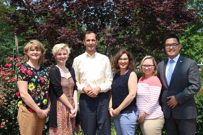 The Mount Vernon District Supervisor’s Office: Office Manager, Donna Slaymaker; Intern, Betsy Slaymaker; Supervisor Dan Storck; Chief of Staff, Christine Morin; Staff Aide, Allison Miessler; and Staff Aide, Tae Choi.