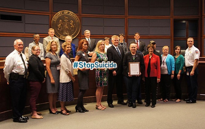 The Fairfax County Board of Supervisors presented a proclamation to declare September as Suicide Awareness and Prevention Month.
