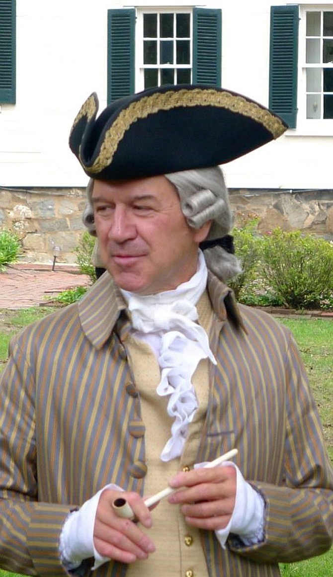 Chuck Aldrich as Richard Conway, 1740-1806, an Alexandria gentleman, merchant and politician, as well as a Revolutionary War captain and friend of George Washington.