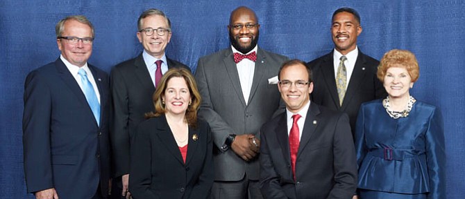 From left: Councilman Tim Lovain, Councilman Paul Smedberg, Mayor Allison Silberberg, Councilman John Chapman, Vice Mayor Justin Wilson, Councilman Willie Bailey, and Councilwoman Redella “Del” Pepper.