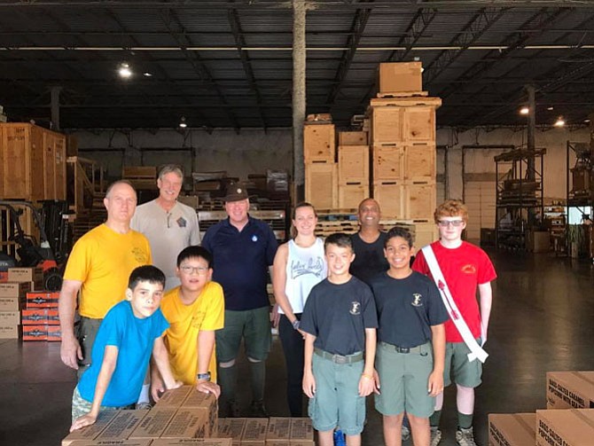 The popcorn distribution volunteers. 