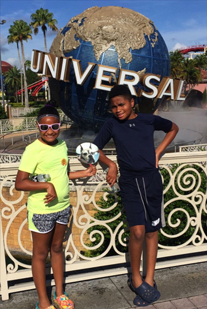 Ella and Edmund Tetteh at Universal Orlando