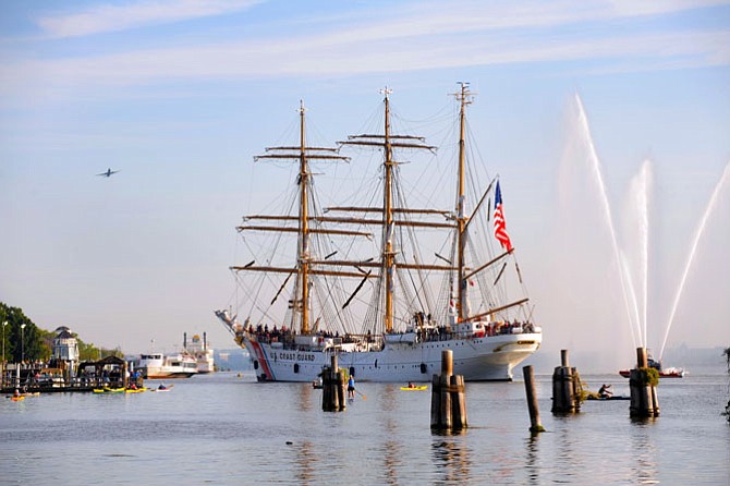 The U.S. Coast Guard Cutter Eagle moors at Point Lumley Park in Old Town Sept. 4, marking the first time in 11 years that the vessel known as “America’s Tall Ship” returned to the Washington area.