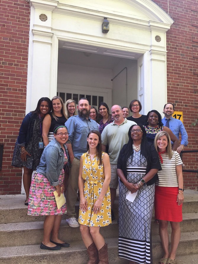 Maury faculty and staff after the first day of school.
