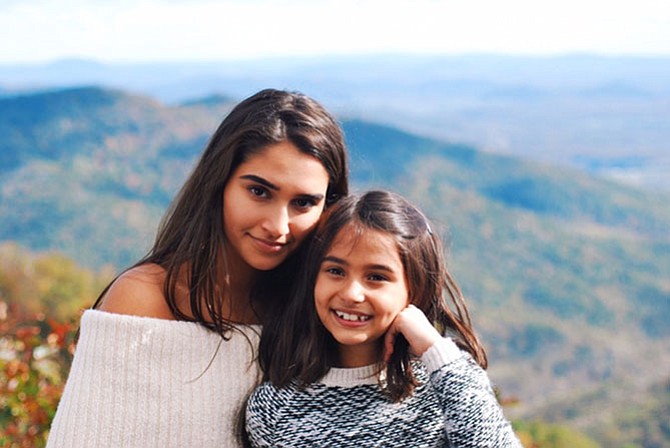 Leela Ayyar (left) wrote "Elara, STEM Girl" when her younger sister, Meera (right) sought her guidance after she encountered challenges in the STEM fields.