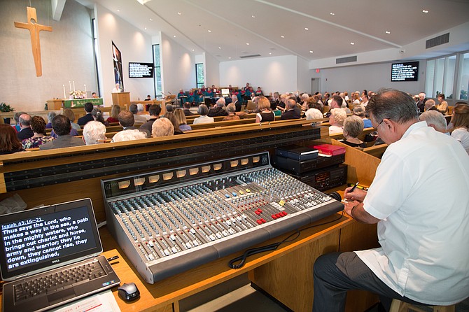 Parishioners worship at Church of the Good Shepherd United Methodist on Sunday, Sept. 24  to celebrate 50 years of service to the Vienna community.