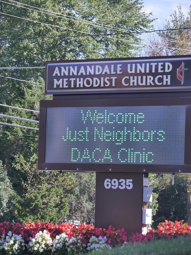 Just Neighbors Ministry held its last DACA Clinic at the Annandale United Methodist Church on Sept. 23. DACA was repealed on Sept. 5.