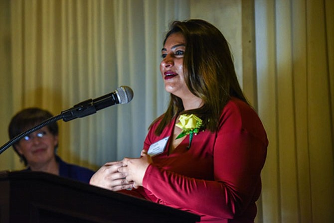 The widow of award-winner Mukit Hossain, Sabrina Hossain.