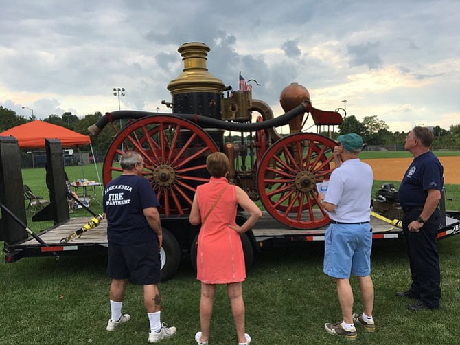 An antique steam engine that once served the Alexandria Fire Department was on display Sept. 16 during the Alexandria West Rotary Club’s Crabs-N-Suds fundraiser at Hensley Park.