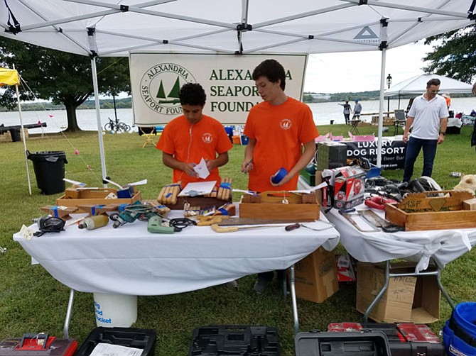 Apprentices with the foundation worked at booths to showcase what they do with the Seaport Foundation.