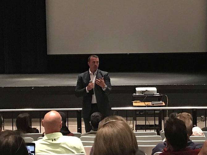 Addressing a crowd of parents, Herren hopes that more will take initiative in looking out for their children.