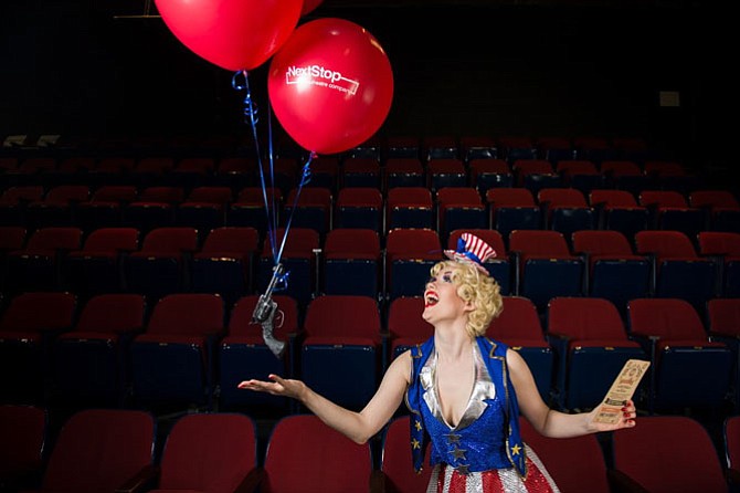 Mackenzie Newbury as The Proprietor in NextStop Theatre’s production of “Assassins” by Stephen Sondheim.