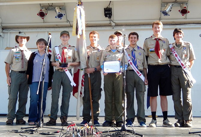 Kathy Smith and Boy Scout Troop 577, honored as Nonprofit of the Year.