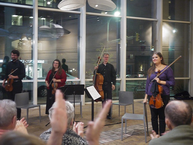 Matthew Richardson, violin; Jennifer Wade, violin; Elizabeth O’Hara Stahr, viola; and Andrew Rammon, cello.
