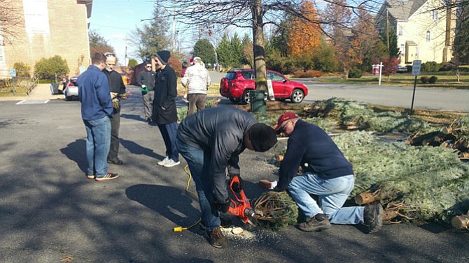 Volunteers from Share, the McLean Rotary Club and 10 missionaries from the Church of Jesus Christ of Latter-Day Saints helped with the tree and wreath pick up last year.