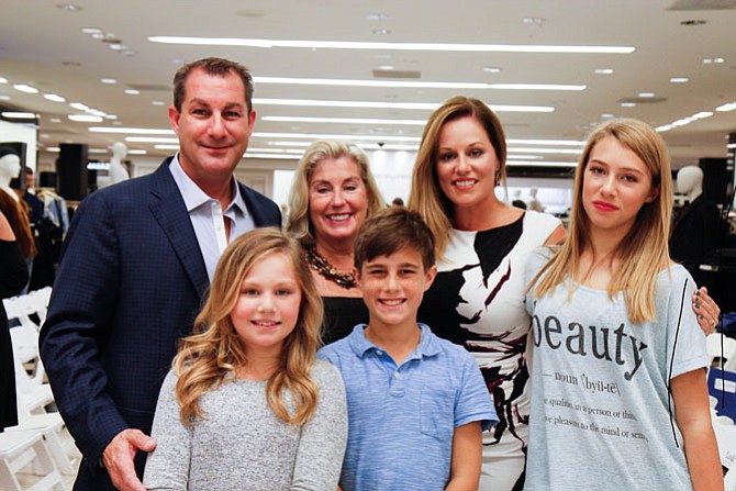 Three generations joined the effort to raise funds for child victims of abuse. Claudia Manoogian, SafeSpot Board member of McLean, celebrated with her son’s family who all modeled in the fashion show – Keith and Melissa Larson of Vienna and their children, Marbella, Ryland and Vyanna.
