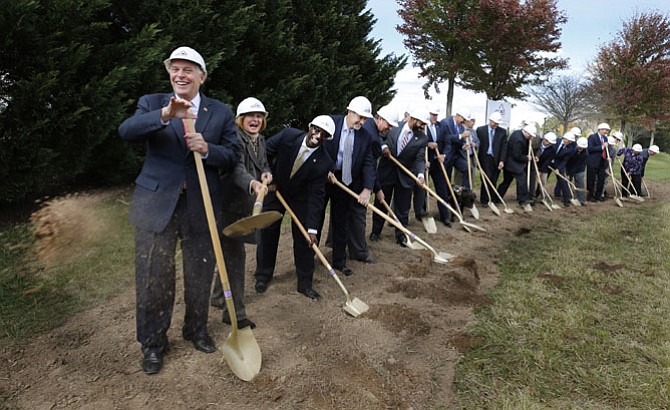 Gov. Terry McAuliffe leads the groundbreaking.
