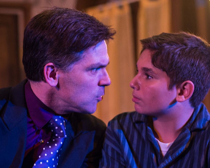 Christopher Tully as Louie and Elyon Topolosky as Arty in the Peace Mountain Theatre Company’s production of “Lost in Yonkers.”
