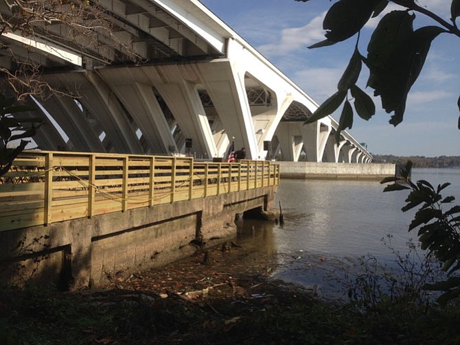 The new dock will provide a place to fish from under the Woodrow Wilson Bridge.