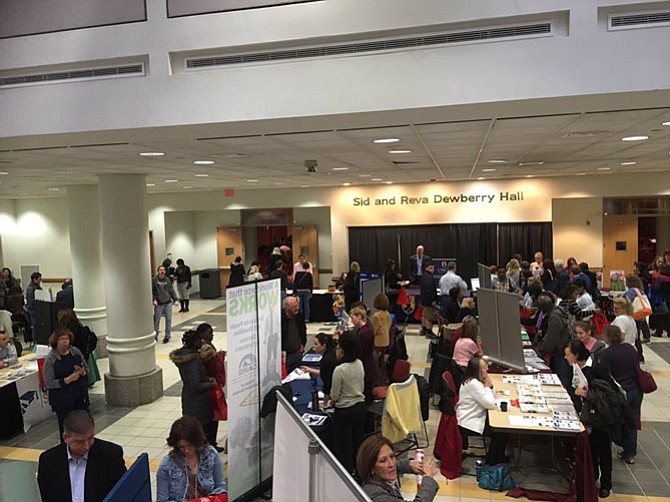 The resource fair booths from Future Quest at GMU in 2015.