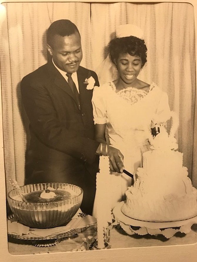 Former vice mayor Lionel Hope and his wife Emma on their wedding day, March 6, 1963.