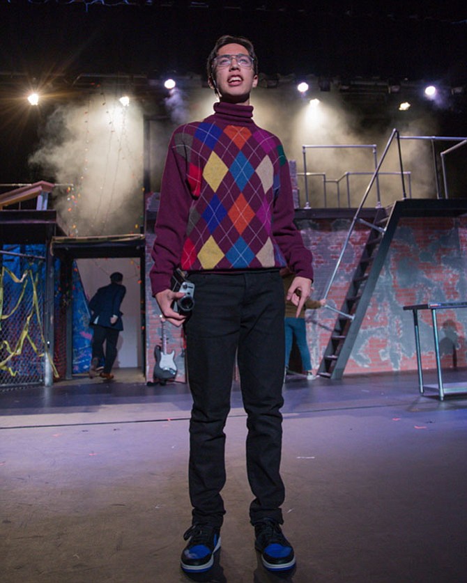 Corbin Farrell in Hayfield Secondary School’s  production of musical “Rent.”